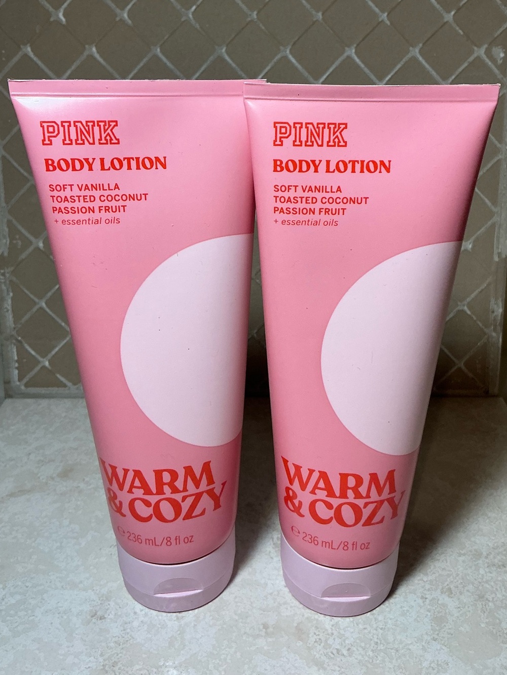 PINK Warm & Cozy Body Lotion 8 oz Set of 2 NEW